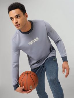 Technosport - Blue Men's Slim Fit Sports Sweatshirt with Techno Warm