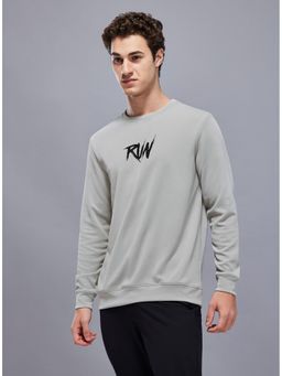 Technosport - Grey Men's Slim Fit Sports Sweatshirt with Elasto Plus