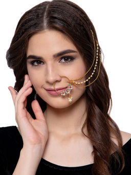 Anika's Creations - Anika's Creation Traditional Gold Plated Nose Ring