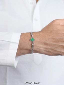 SWASHAA - Clover Chain Mens Bracelet - Green
