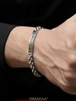 SWASHAA - Aiden Mens Watch Belt Bracelet - Gold