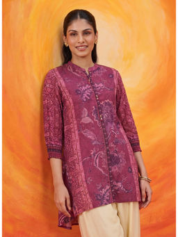 Lakshita - Dark Pink Printed Shenton Tunic