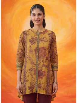 Lakshita - Mustard Printed Shenton Tunic