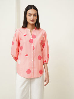 Pink Fort - Printed Cotton Regular Fit Shirt