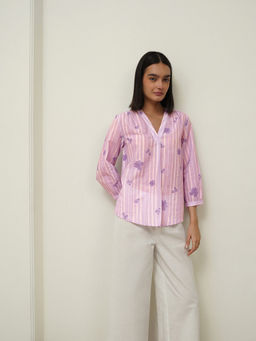 Pink Fort - Cotton Pink Regular Fit Top