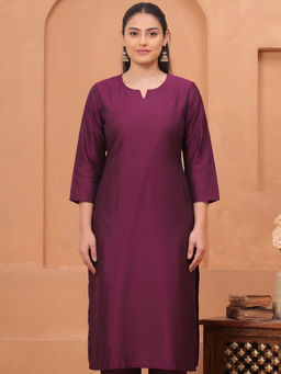 ARAMYA - PST Straight Solid Kurta for Women
