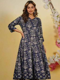 ARAMYA - Soft Cotton Anarkali Kurta for Women
