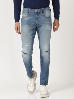Wrangler - Men Bostin Cropped Blue Jeans (Slim)