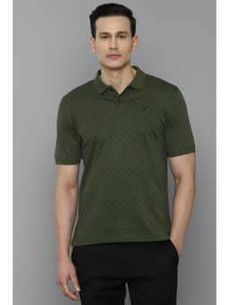 Louis Philippe - Men's Cotton Printed Regular Fit Polo T-Shirt