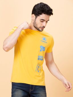 Being Human - Yellow T-Shirt Half Sleeves Crew Neck