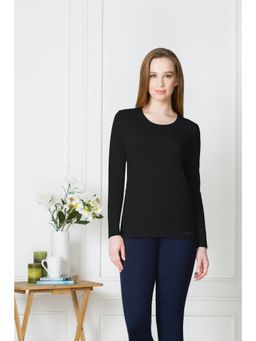 Van Heusen Woman Lingerie and Athleisure - Van Heusen Women Antiviral & High Stretch Lounge T-Shirt - Black