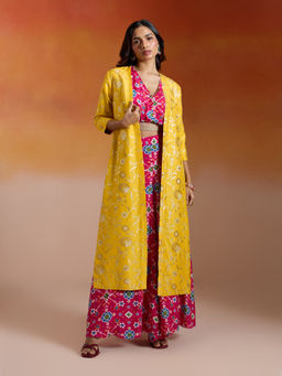 Gajra Gang - Yellow Banarasi Brocade Jacket Shaadi Squad