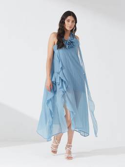 Depano - Blue Seoul Breeze Halter Dress