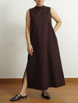 LOMA - Brown The Cocoa Side Slit Dress