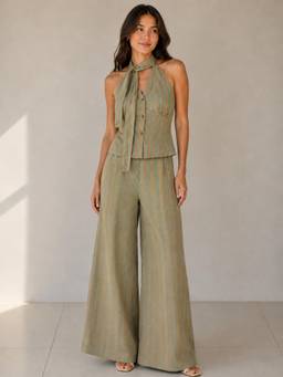 Shubh Shree Studio - Pistachio Green Top with Pant