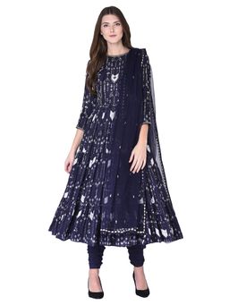 Neha Tarun - Embellished & Embroidered Anarkali Kurta with Churidar and Dupatta (Set of 3)