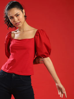 PINACOLADA - Red Women Stylish Casual Top