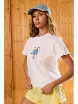 Bonkers Corner - Women White Take A Dip Baby Top