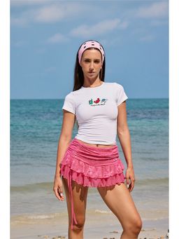 Bonkers Corner - Women White Beach Exit Baby Top