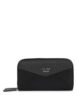 Guess - Black Buoso Slg Double Zip Around Wallet