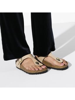Birkenstock - Gizeh Soft Footbed Women Beige Nubuck Leather Sandals
