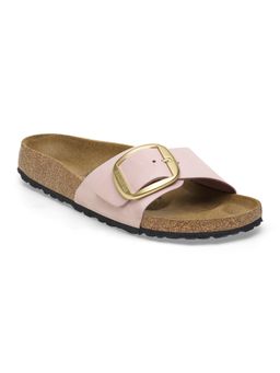 Birkenstock - Madrid Big Buckle Women Soft Pink Nubuck Leather One Strap Sandals
