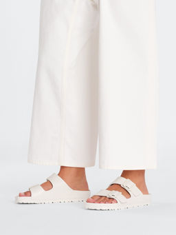 Birkenstock - Arizona Unisex Eggshell White Eva Two Strap Sliders