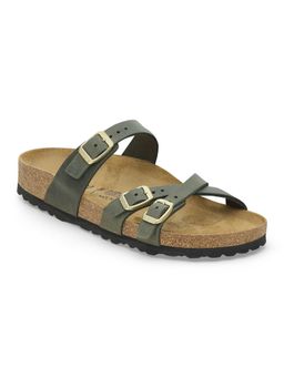 Birkenstock - Franca Women Green Natural Leather Oiled Multi Strap Sandals
