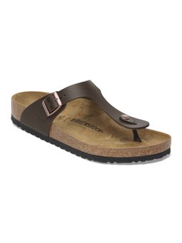 Birkenstock - Gizeh Unisex Dark Brown Natural Leather Sandals