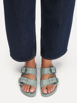 Birkenstock - Arizona Big Buckle Women Green EVA Two Strap Sliders
