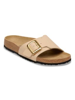 Birkenstock - Catalina Cushion Buckle Women Beige Birko-Flor One Strap Sandals