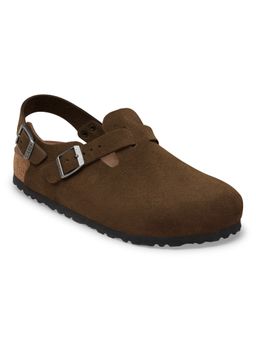 Birkenstock - Tokio Unisex Brown Suede Leather Sandals with Backstrap