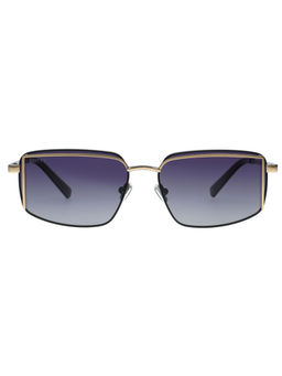 Scott Sunglasses - Womens Blue Lens Black Rectangular Uv Protection Sunglasses -3083 Eloise C1 (59)