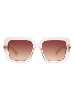 Scott Sunglasses - Womens Brown Lens Crystal Square Uv Protection Sunglasses-3123 Natalia C3 (52)