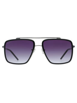 Scott Sunglasses - Mens Purple Lens Black Pilot Uv Protection Sunglasses-3133 Theo C1 (57)