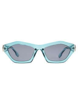 Scott Sunglasses - Womens Grey Lens Blue Hexagon Uv Protection Sunglasses-3141 Mae C2 (55)