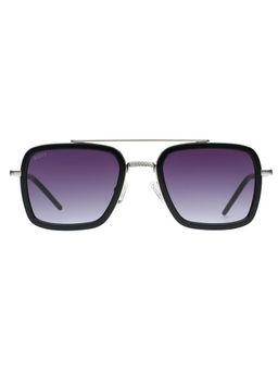 Scott Sunglasses - Mens Purple Lens Black Square Uv Protection Sunglasses-3142 Ronin C1 (52)