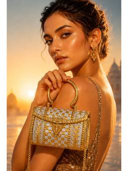 Tussya by Shreya - Gold Jodha - Brass Bag