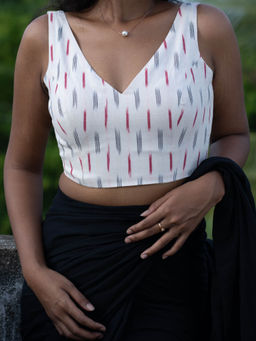 I LOVE SAREES - After The Rain V- Neck Back Blouse