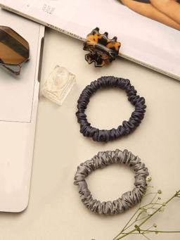 Spotstyl - Pure Silk Galaxy Gaze Skinny Scrunchies - Pack of 2