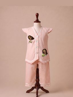 Tilsim by Sagarika Mehrotra - Pink Embroidered Blush Doll Co-Ord Set