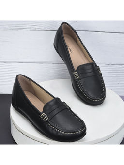 WOODLAND - Women Black Slip On Loafers