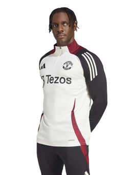 adidas - MUFC TR TOP Men White Football T-Shirt