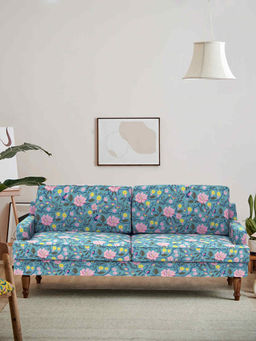 Chumbak - Nawab Couch - Spring Bloom Teal