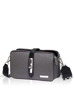 LUVOKSI - Black Textured Sling Bag (Medium)