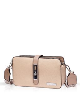 LUVOKSI - Beige Textured Sling Bag (Medium)