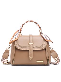LUVOKSI - Beige Solid/Plain Sling Bag (Medium)