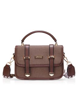 LUVOKSI - Brown Textured Sling Bag (Medium)