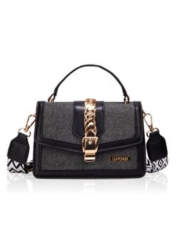 LUVOKSI - Black Textured Sling Bag (Medium)