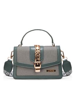 LUVOKSI - Green Textured Sling Bag (Medium)